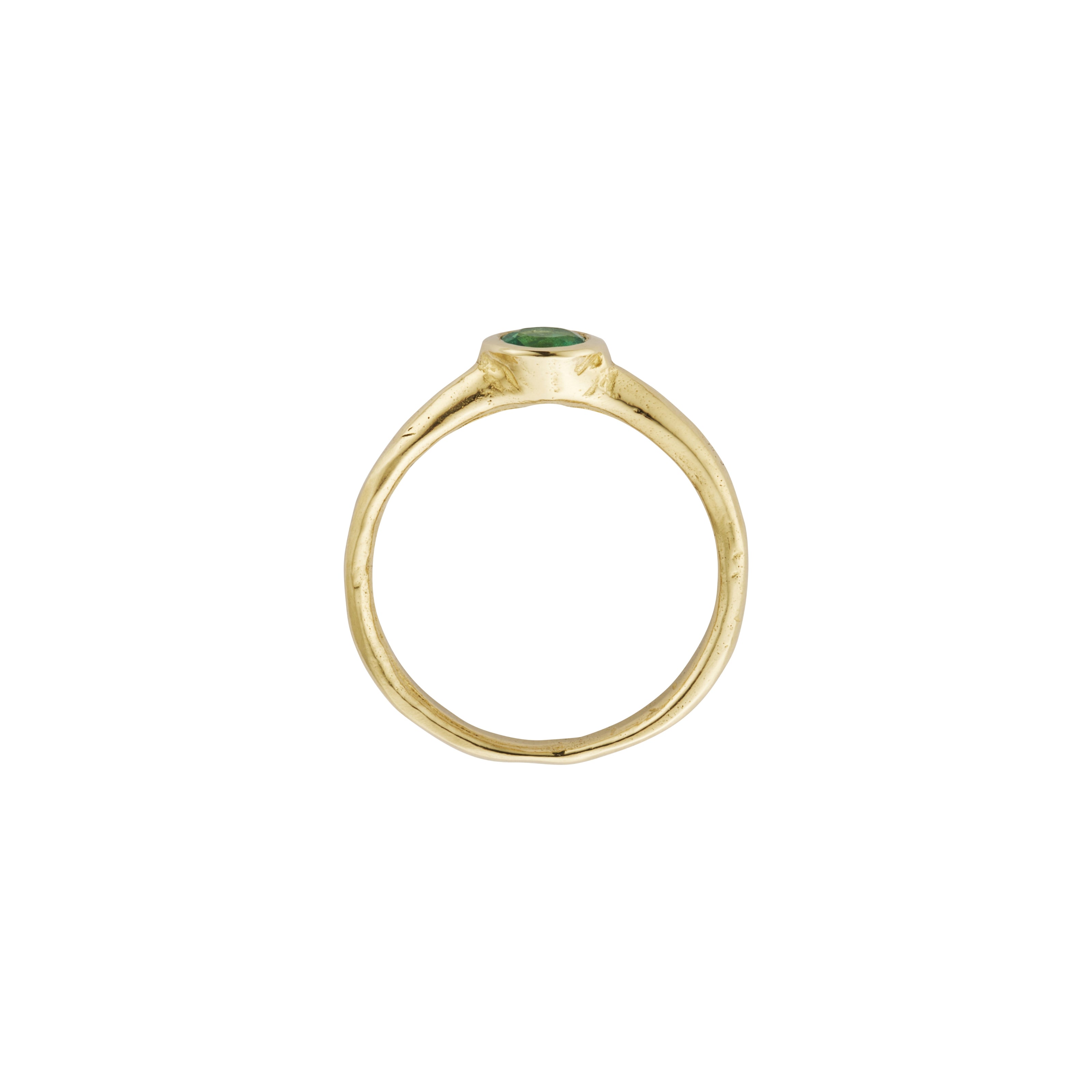 Gold Emerald Baby Stone Ring