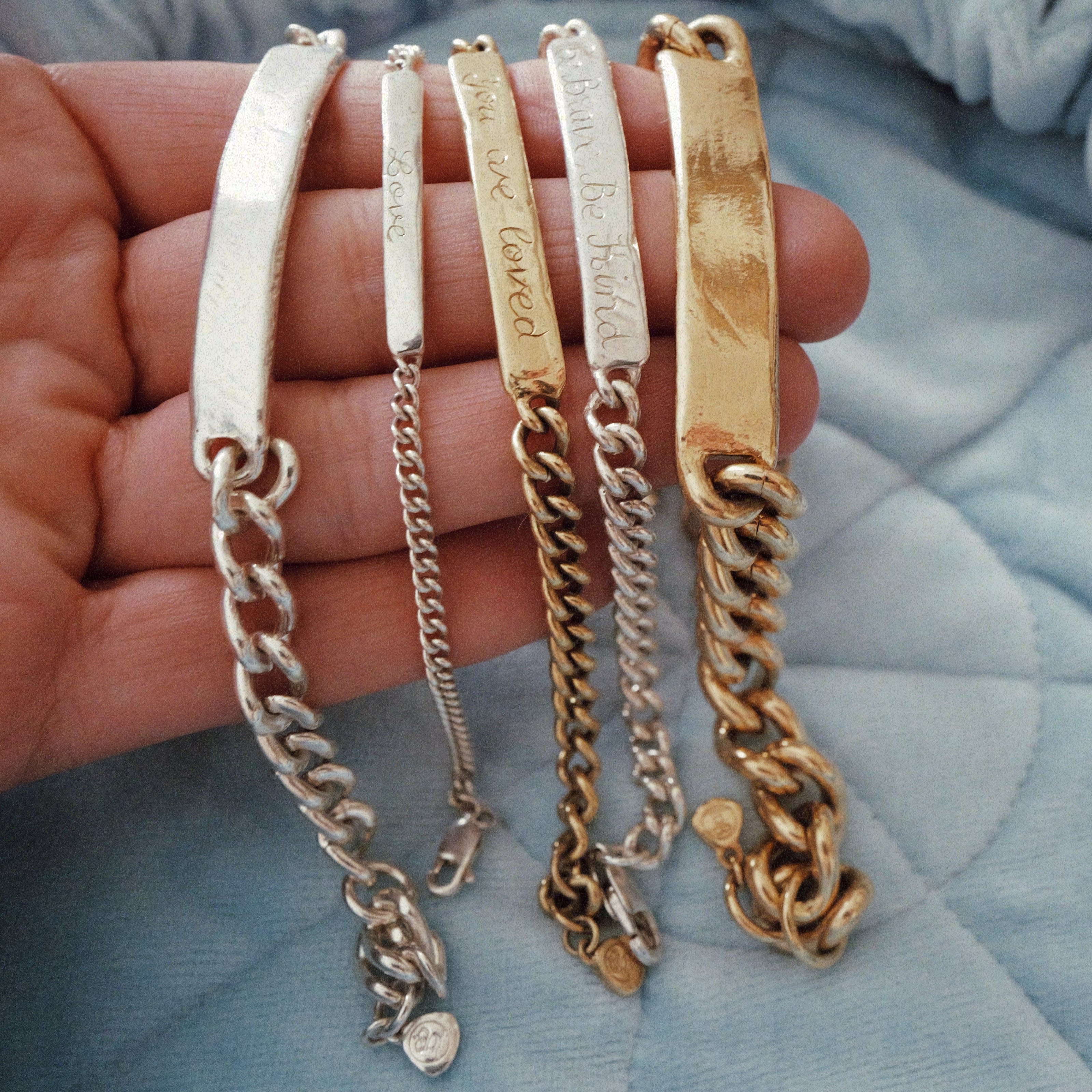 Gold Large ID Bracelet