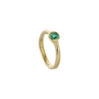 Gold Emerald Baby Stone Ring