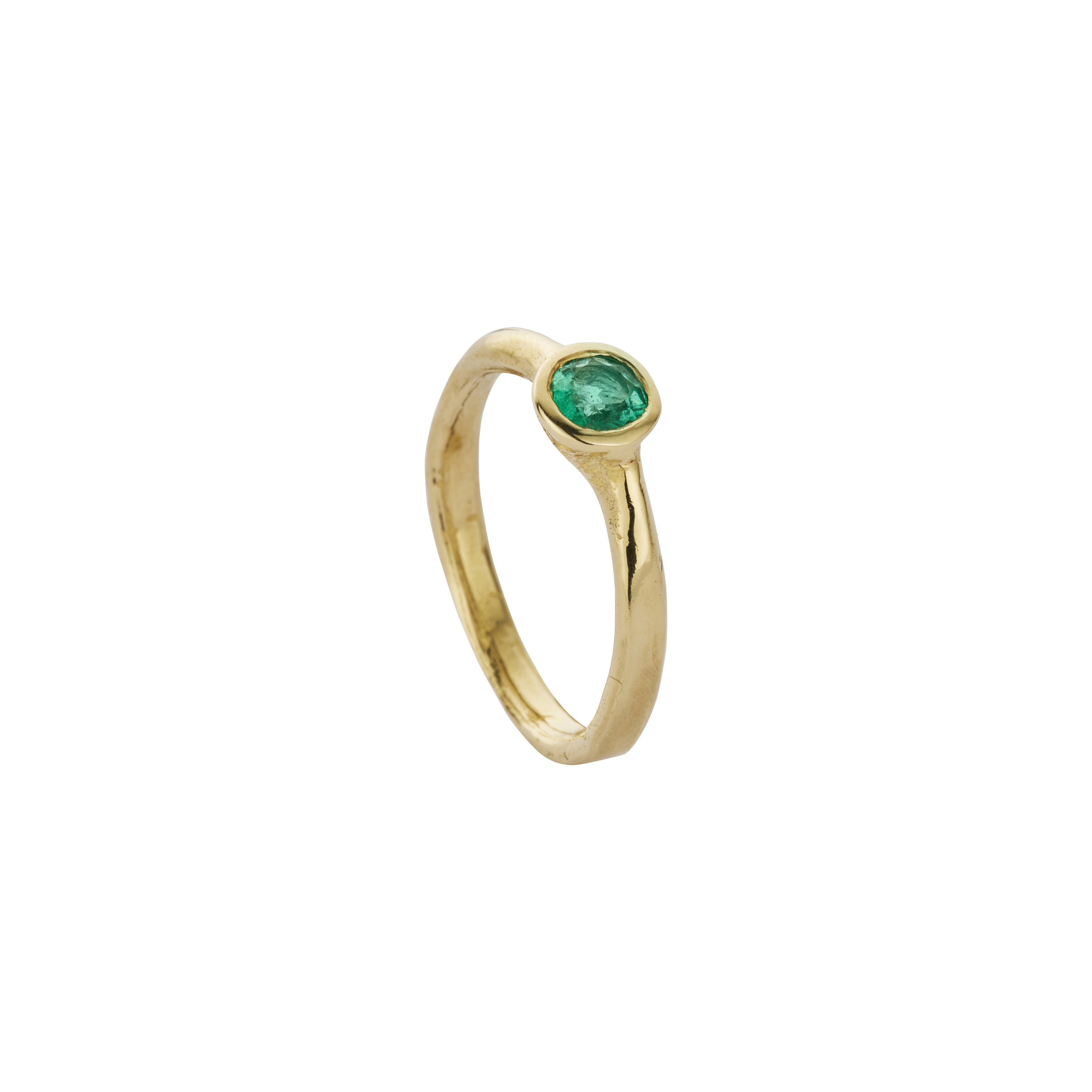 Gold Emerald Baby Stone Ring