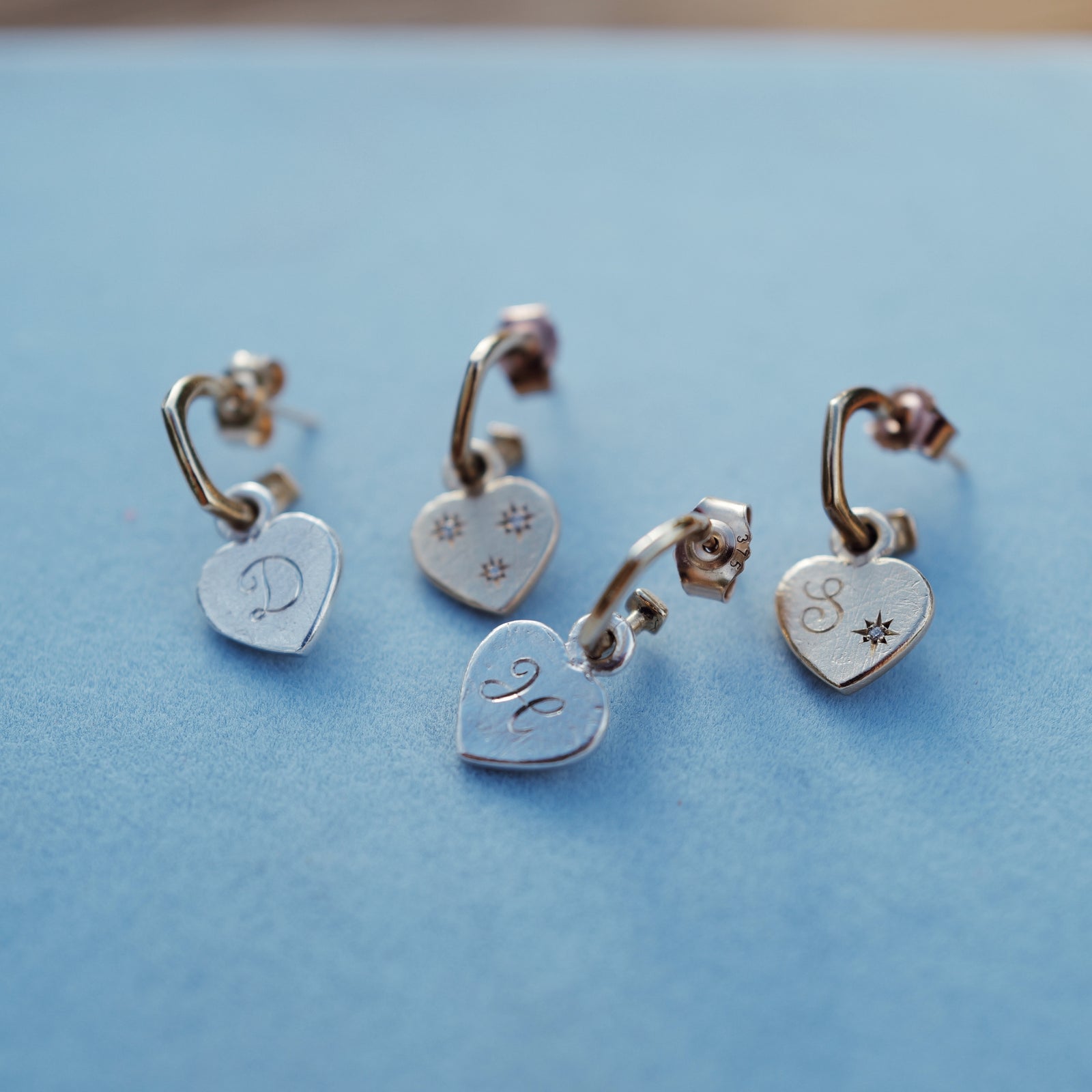 Silver Keeper's Heart Earring Charms
