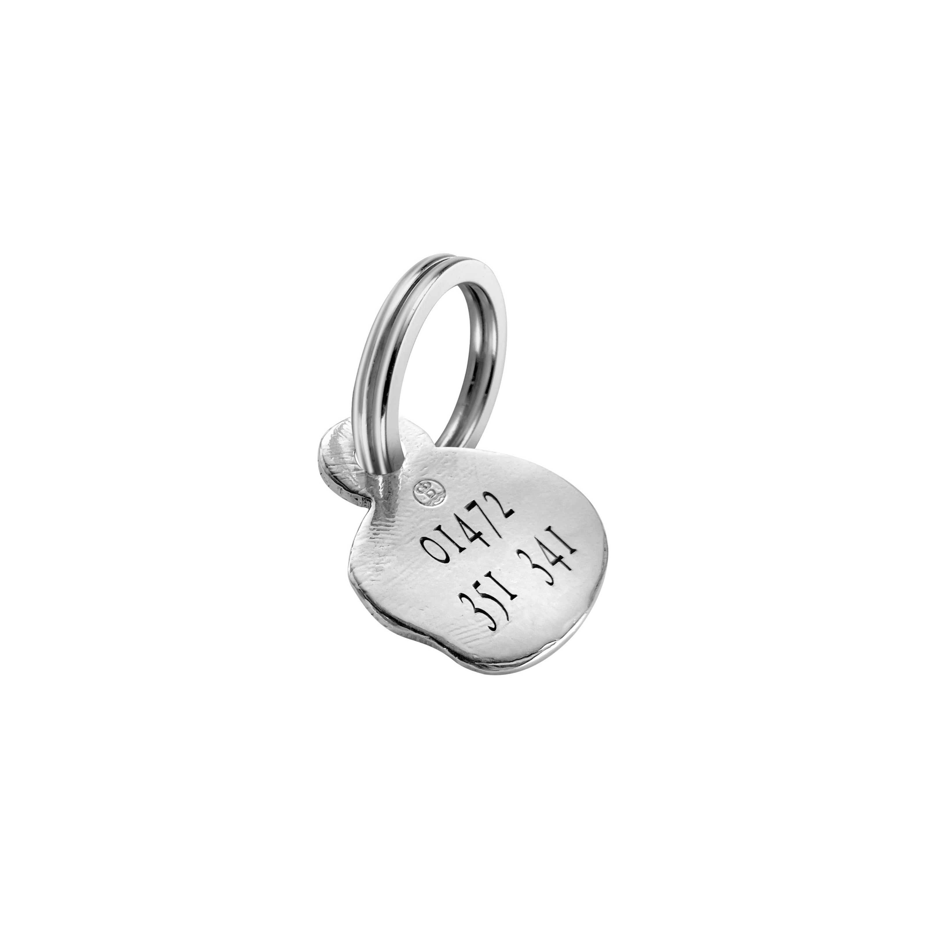 Silver Dog Tag with Split Ring