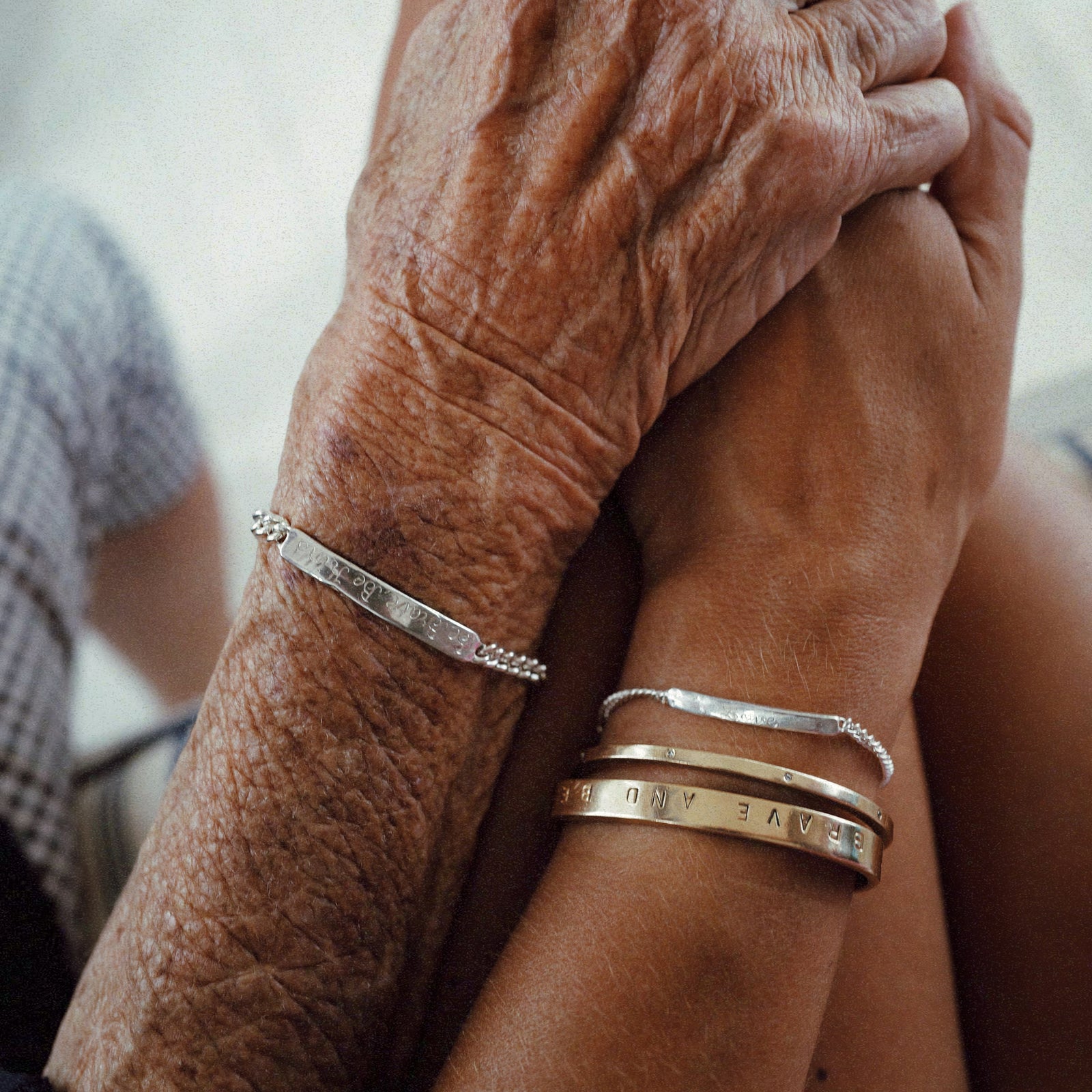 Silver Small ID Bracelet with Handwriting