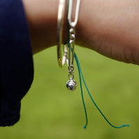 Silver DD Tennis Ball Chain Bracelet