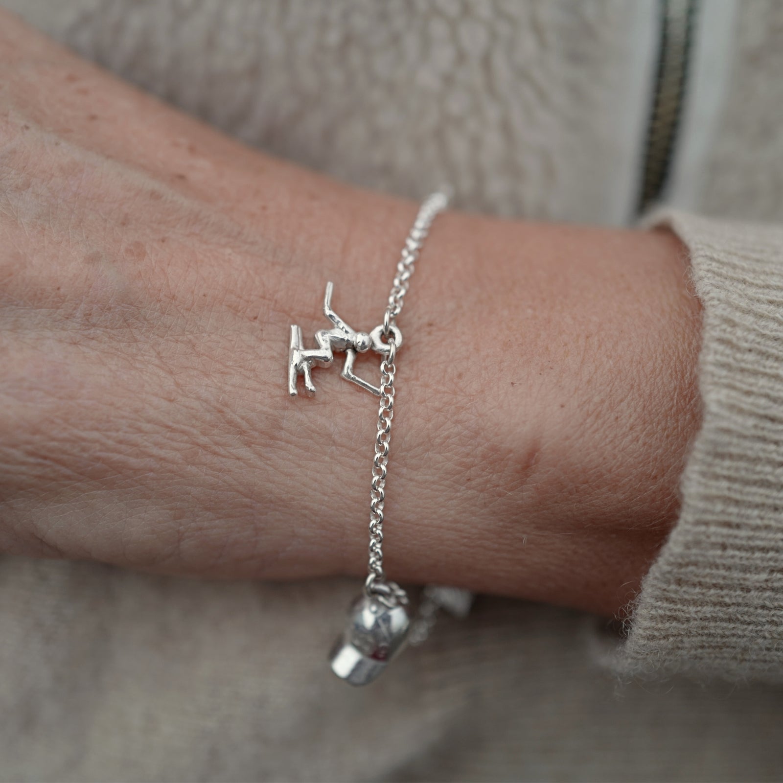 Silver Verbier Charm Bracelet