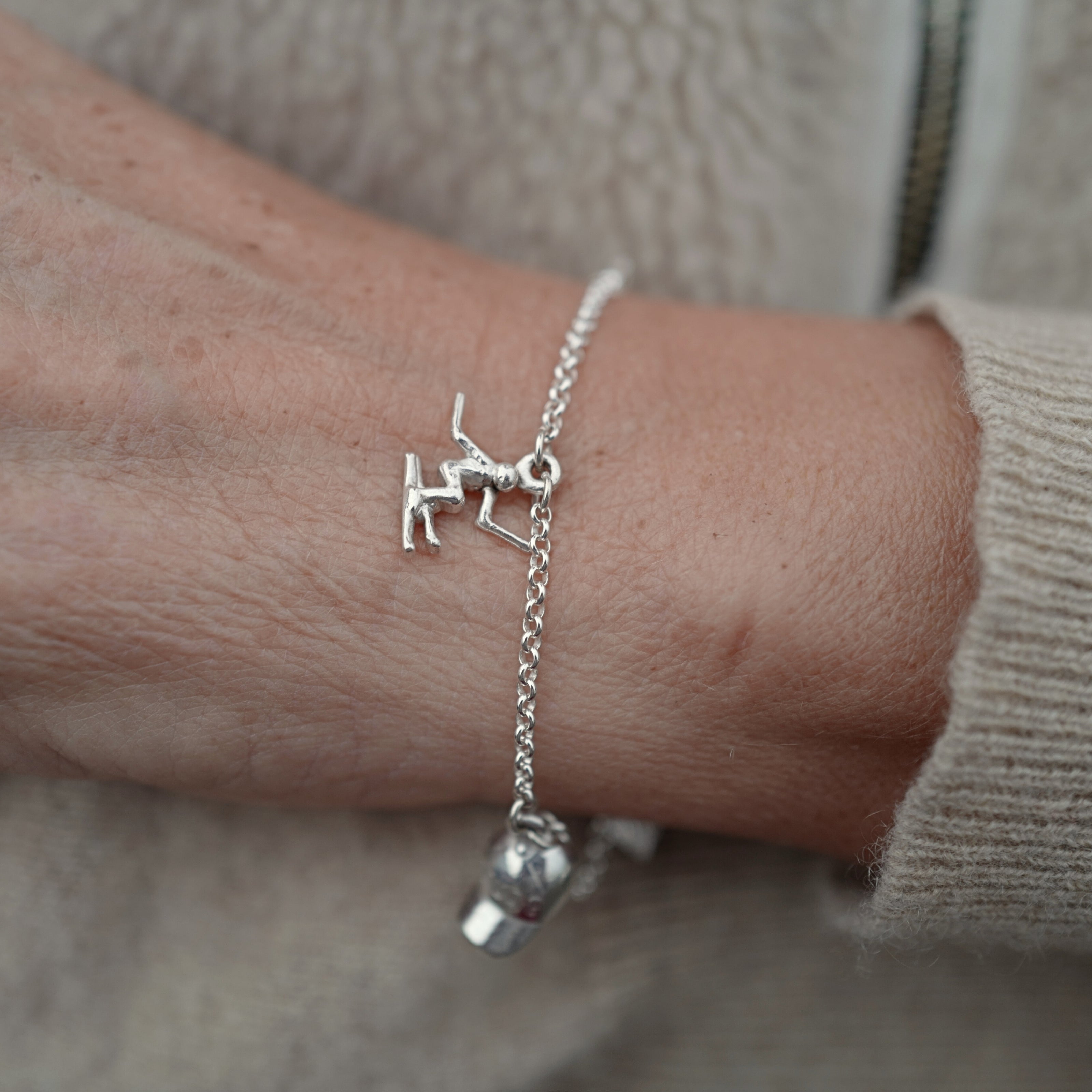 Silver Verbier Charm Bracelet