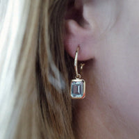 Gold Juno Blue Topaz Earring Charms