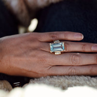 WATER OF THE SEA Gold Aquamarine & Diamond Ring
