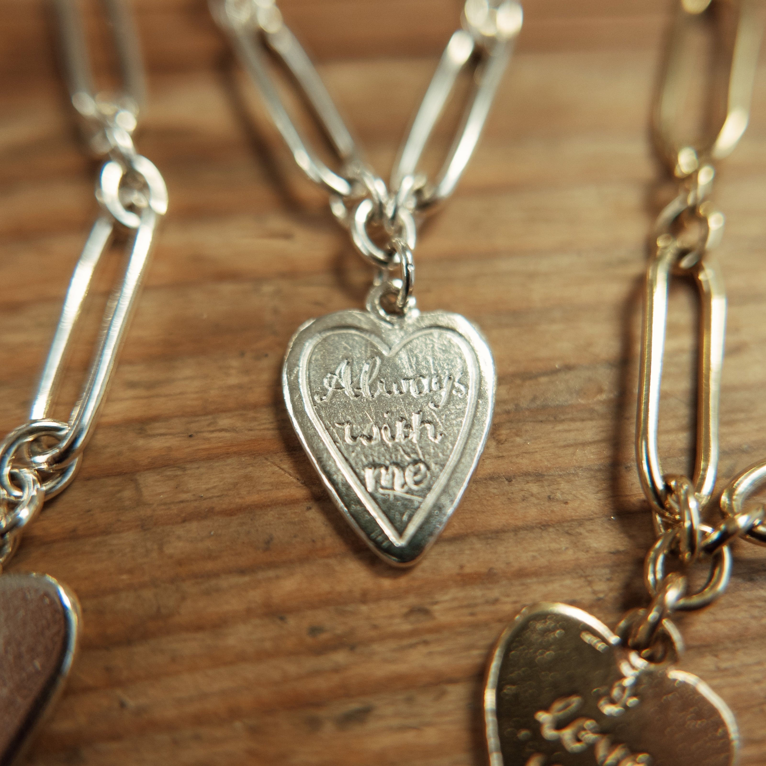 Silver 'Always With Me' Love Token Bracelet