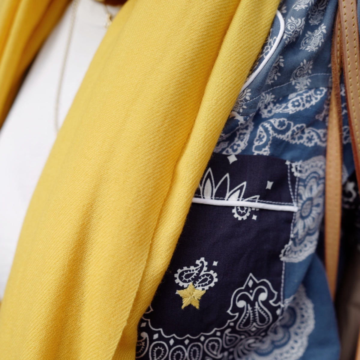 DD Yellow Cashmere Scarf