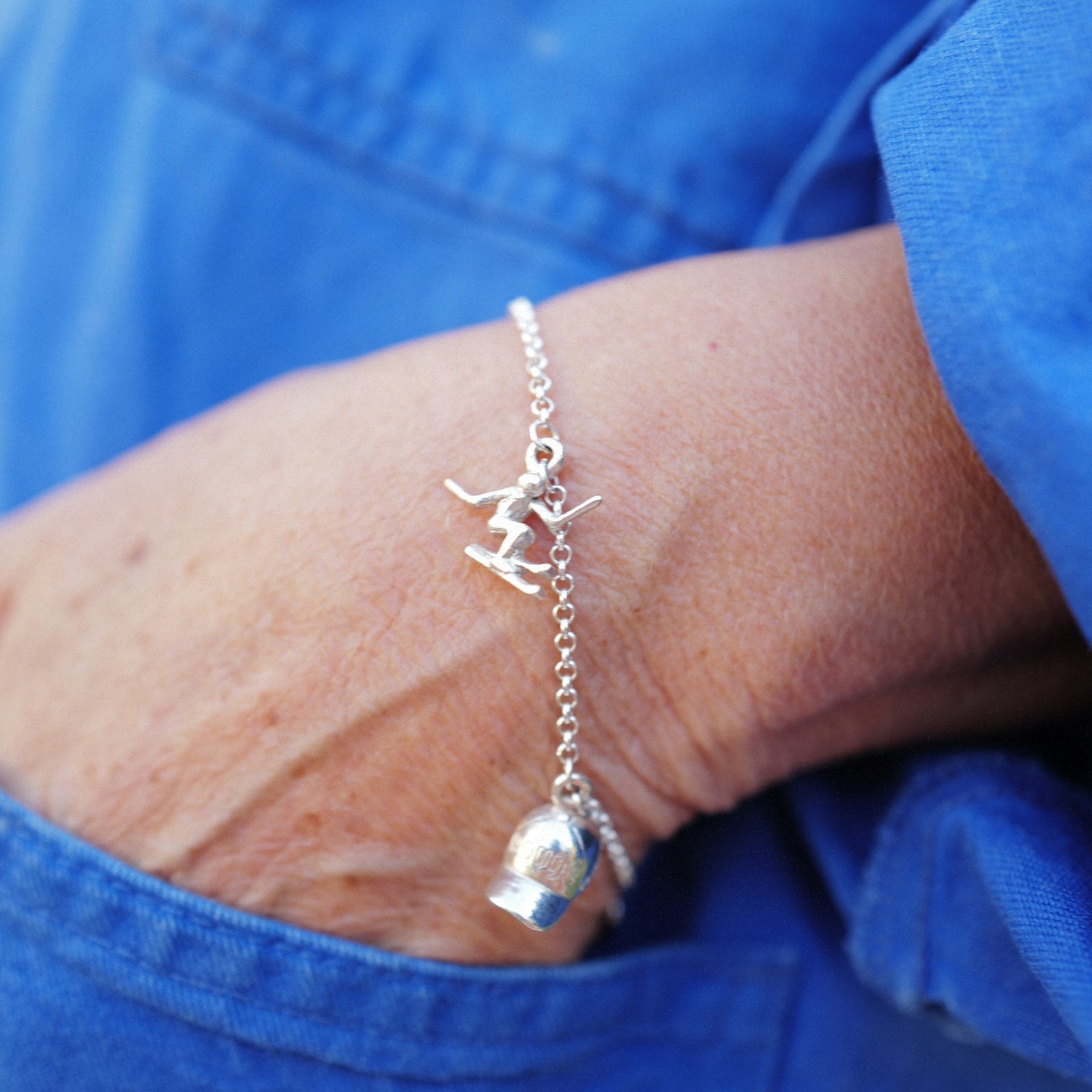 Silver Verbier Charm Bracelet