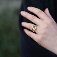 ORIANA Gold Zimbaqua Beryl Ring