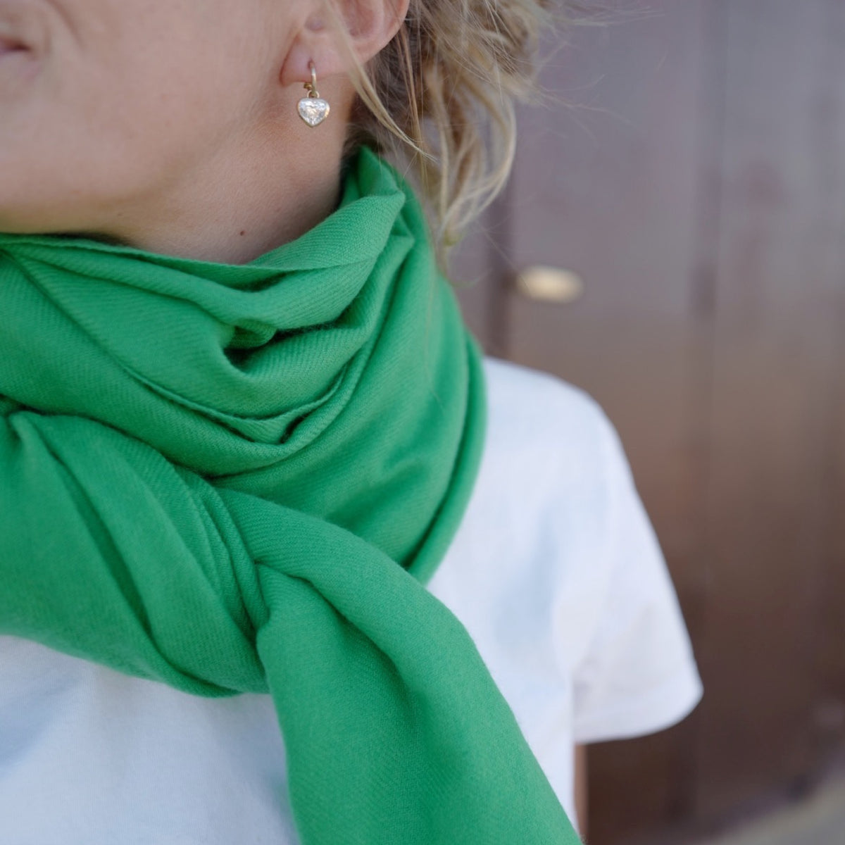 DD Green Cashmere Scarf