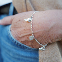 Silver Verbier Charm Bracelet