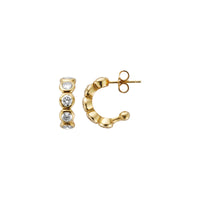 Quintessence Gold Diamond Hoop Earrings
