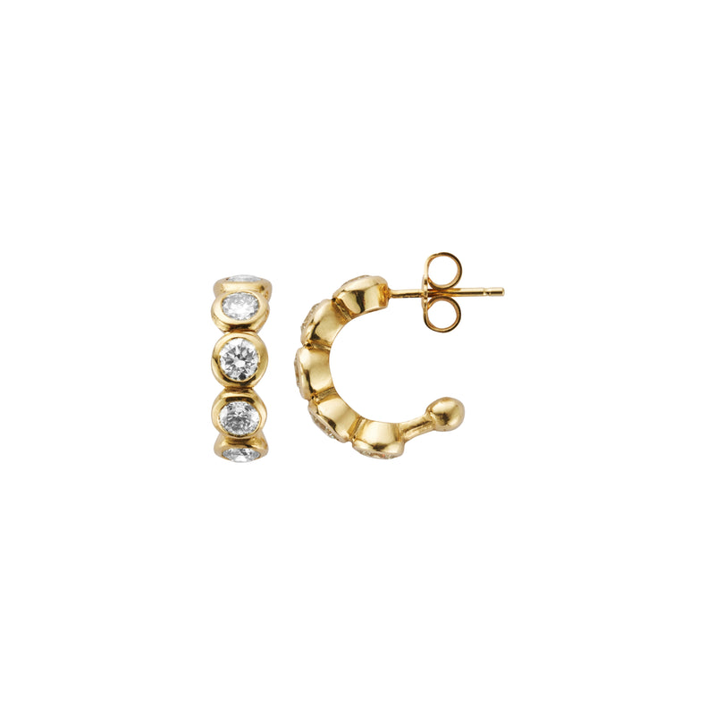 Quintessence Gold Diamond Hoop Earrings