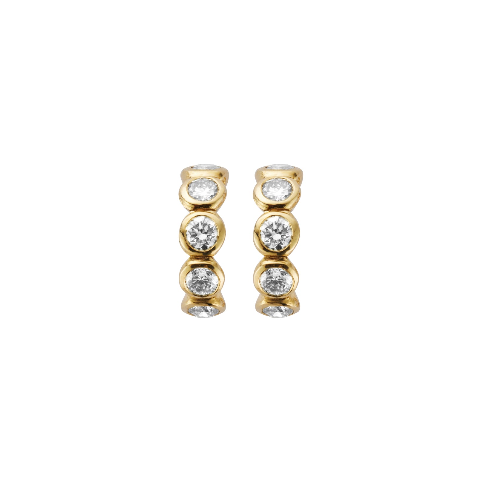 Quintessence Gold Diamond Hoop Earrings