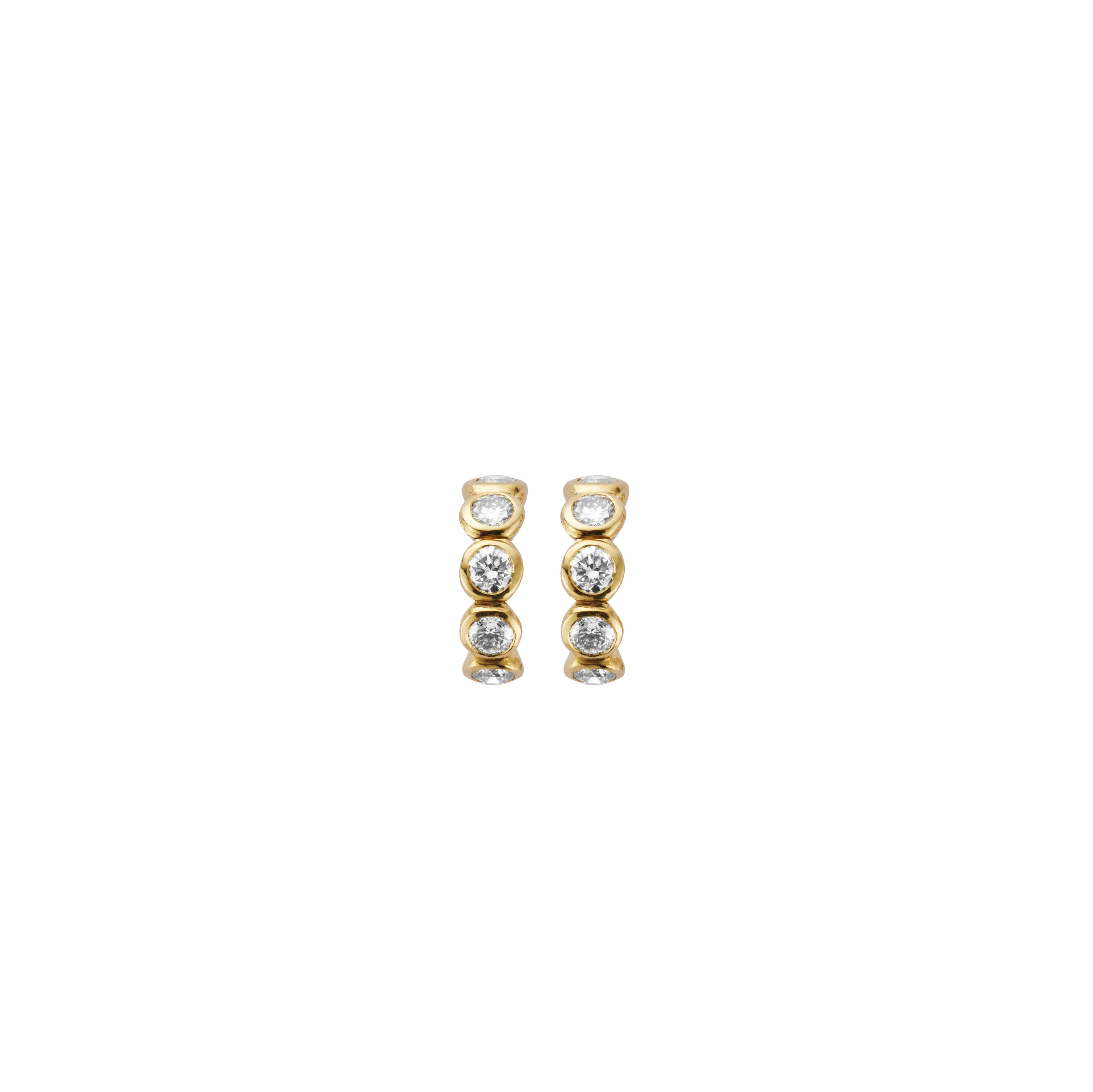 Quintessence Gold Diamond Hoop Earrings