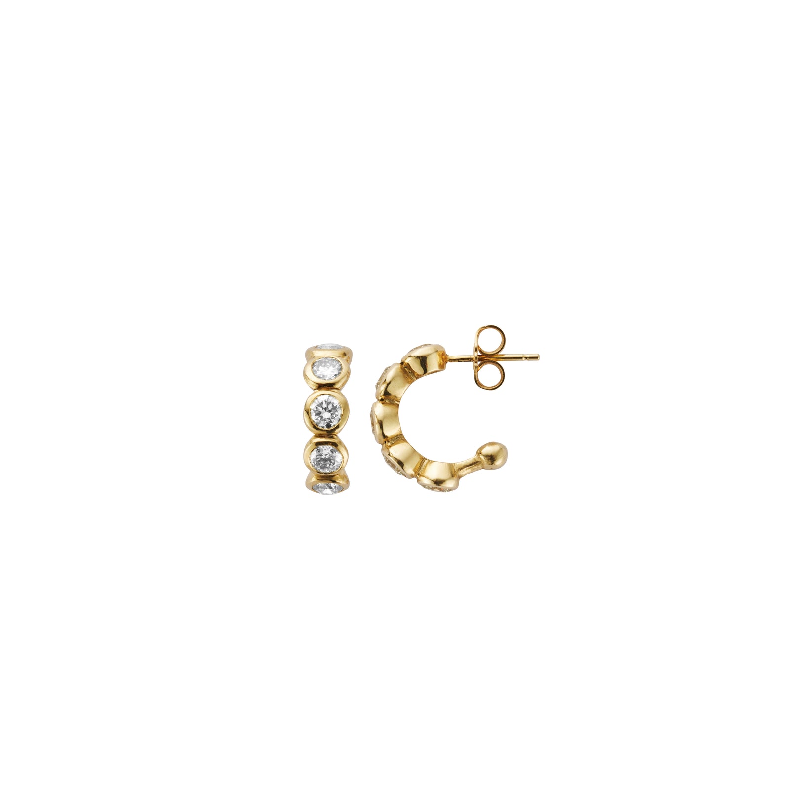 Quintessence Gold Diamond Hoop Earrings