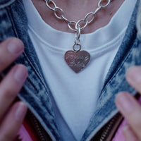 [modelwears Hand Engraved Necklace]