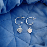 Silver Mini Cupid Hoop Earrings