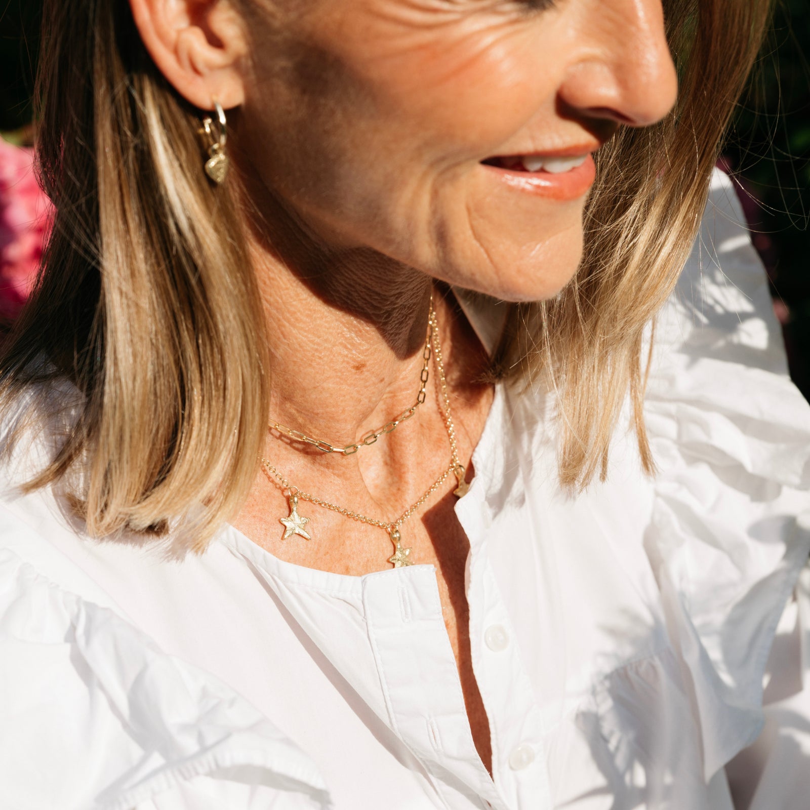 Gold Trio Mini Star Necklace