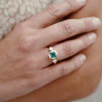 VERDELLA Gold Emerald & Diamond Ring