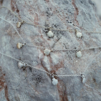 Silver Trio Scallop Shell Necklace
