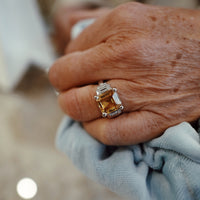 ANATOLE White Gold Yellow Sapphire & Diamond Ring