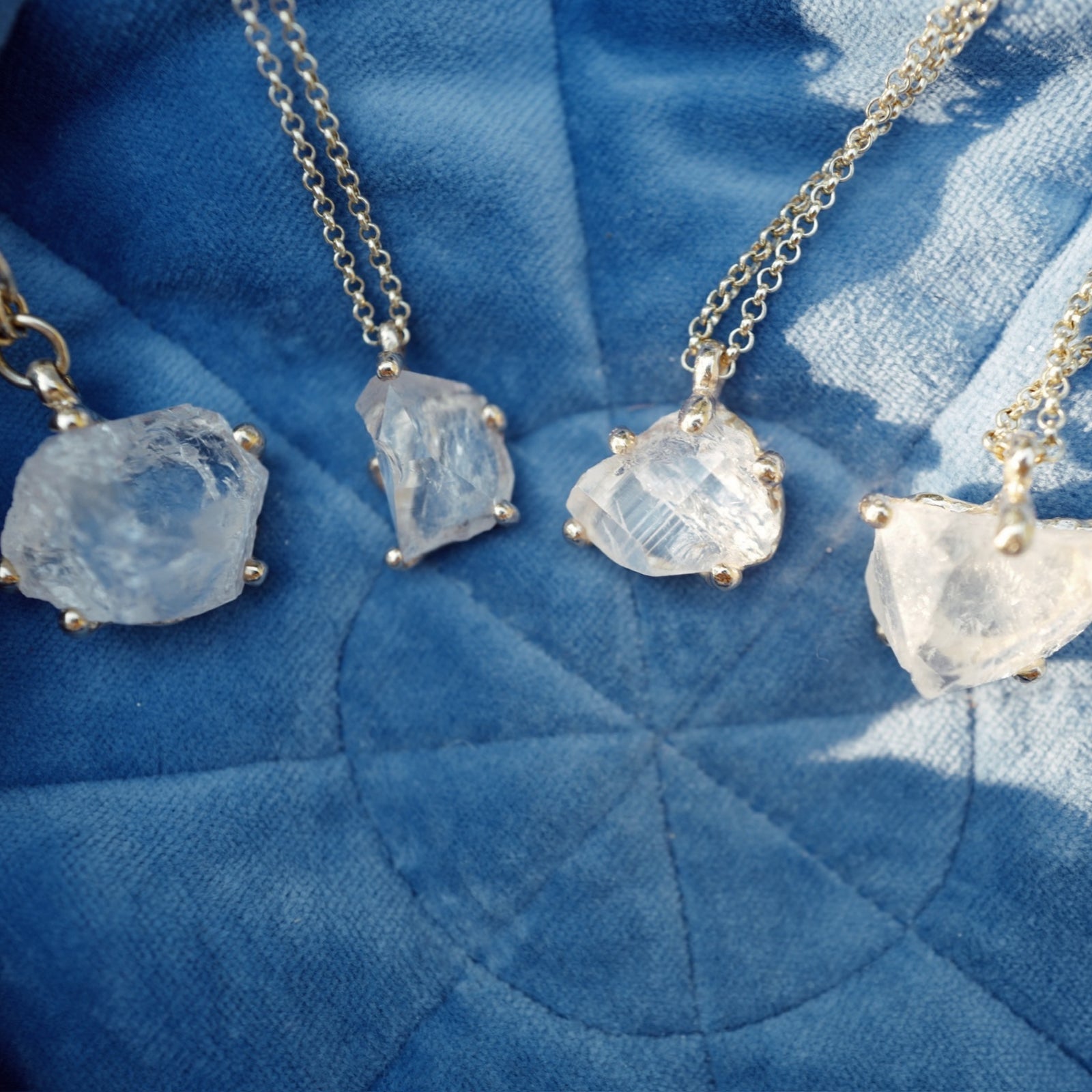 No.9 Gold Rock Crystal Pendant Necklace
