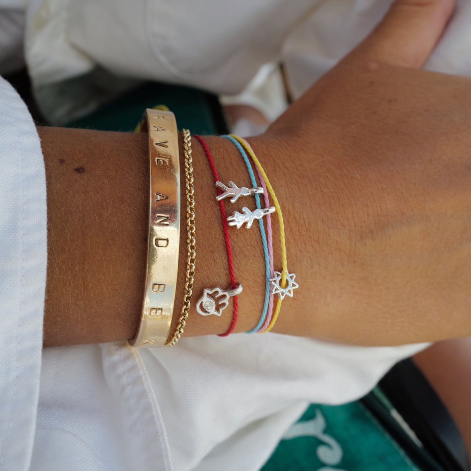 Silver Sunshine Cord Bracelet