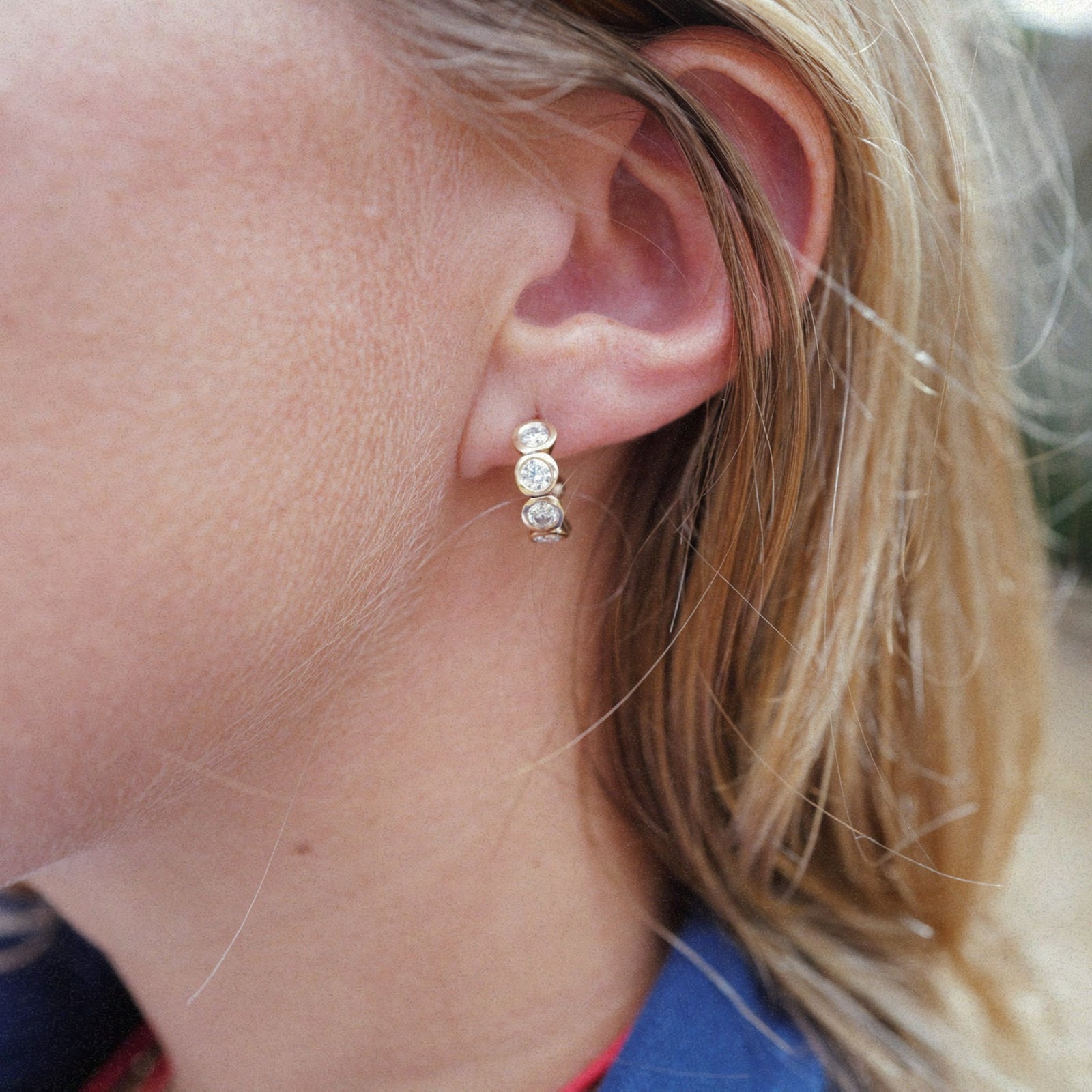 Quintessence Gold Diamond Hoop Earrings