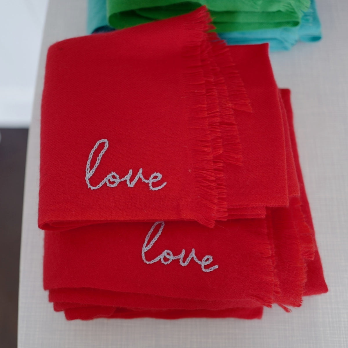 DD Red Cashmere Scarf