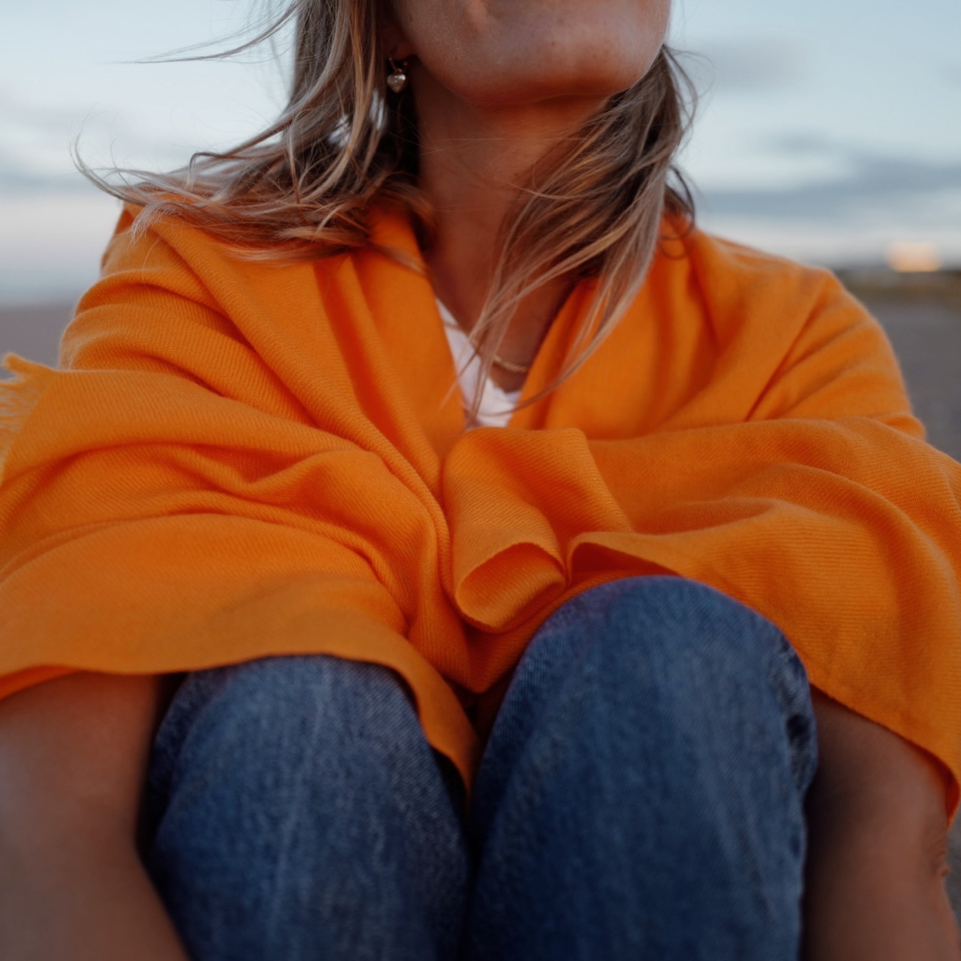 DD Orange Cashmere Scarf