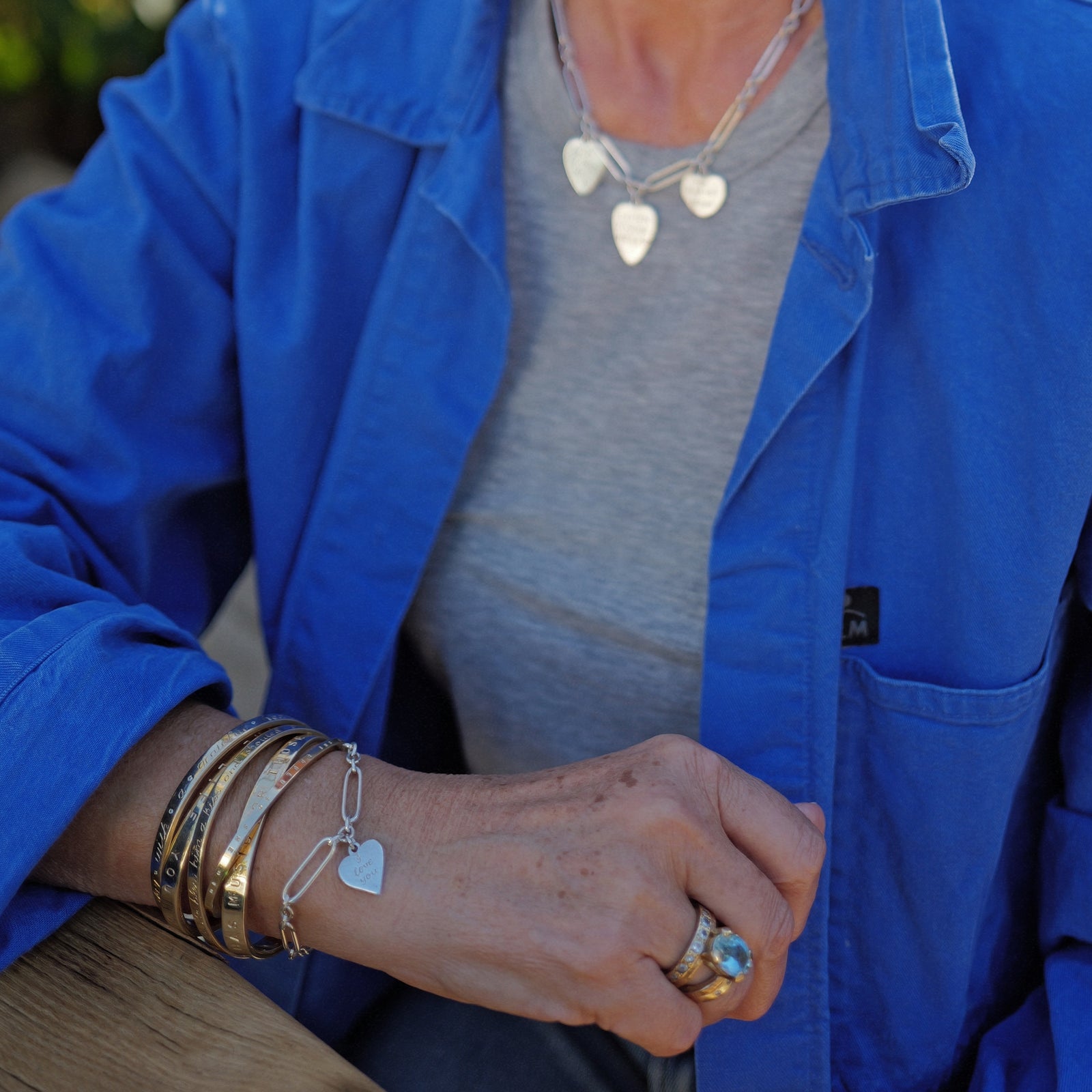 Silver 'I Love You' Love Token Bracelet