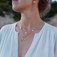 Silver & Gold Trio Scallop Shell Necklace