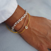 Silver Sunshine Cord Bracelet