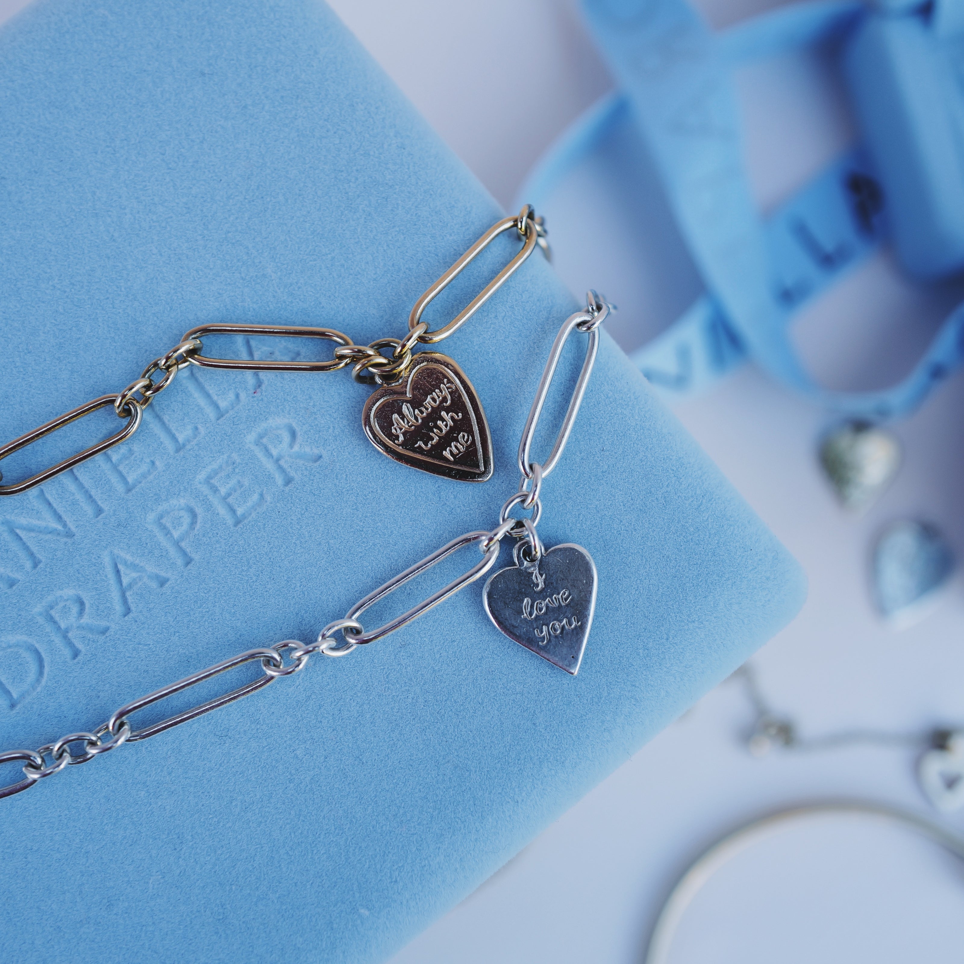 Silver 'I Love You' Love Token Bracelet