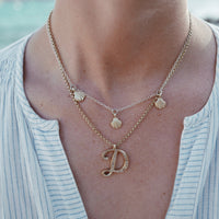 Silver & Gold Trio Scallop Shell Necklace