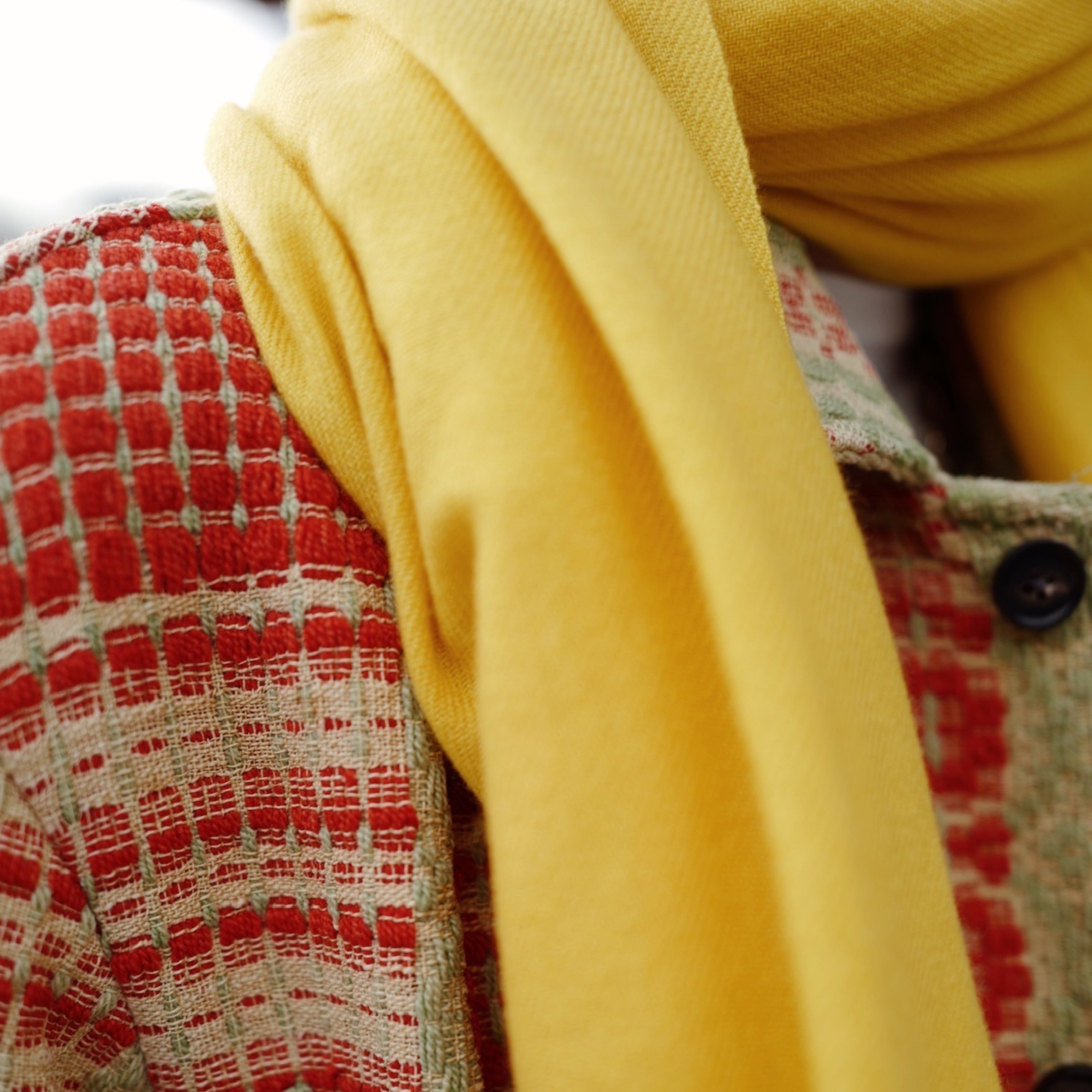 DD Yellow Cashmere Scarf