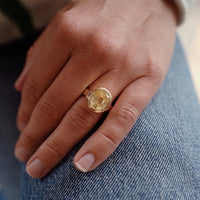 KALINDA Gold Yellow Sapphire & Diamond Ring