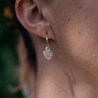Gold Trio Diamond Midnight Keeper's Heart Earring Charms