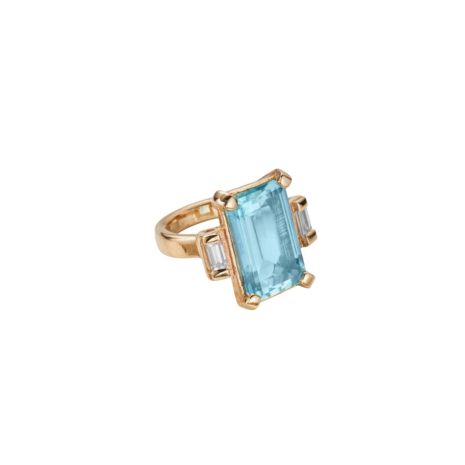 WATER OF THE SEA Gold Aquamarine & Diamond Ring