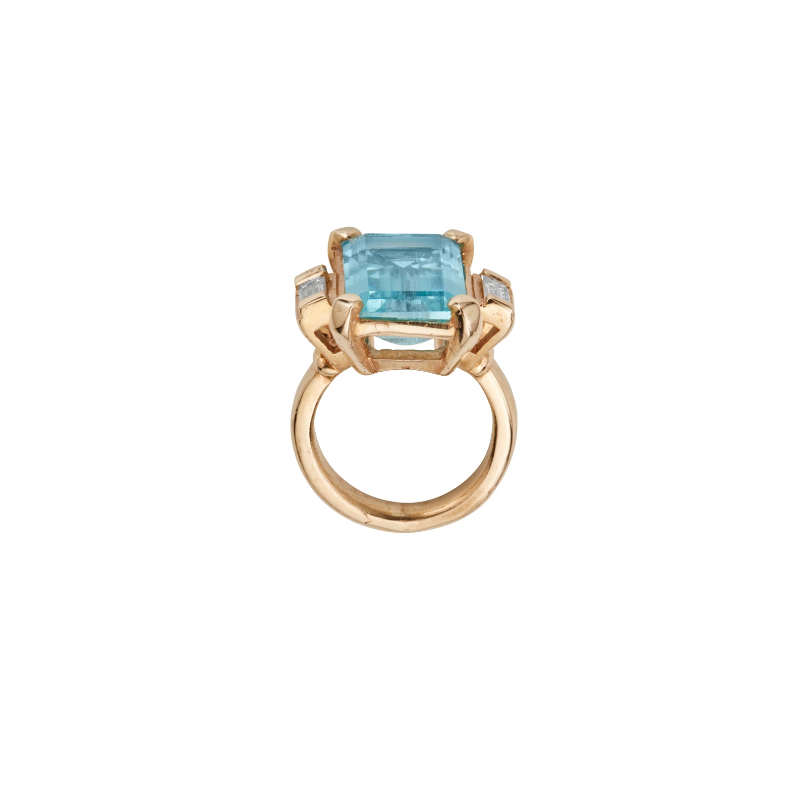 WATER OF THE SEA Gold Aquamarine & Diamond Ring