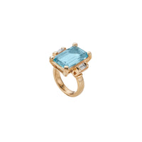 WATER OF THE SEA Gold Aquamarine & Diamond Ring