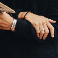 Men's Silver Midi Posey Ring