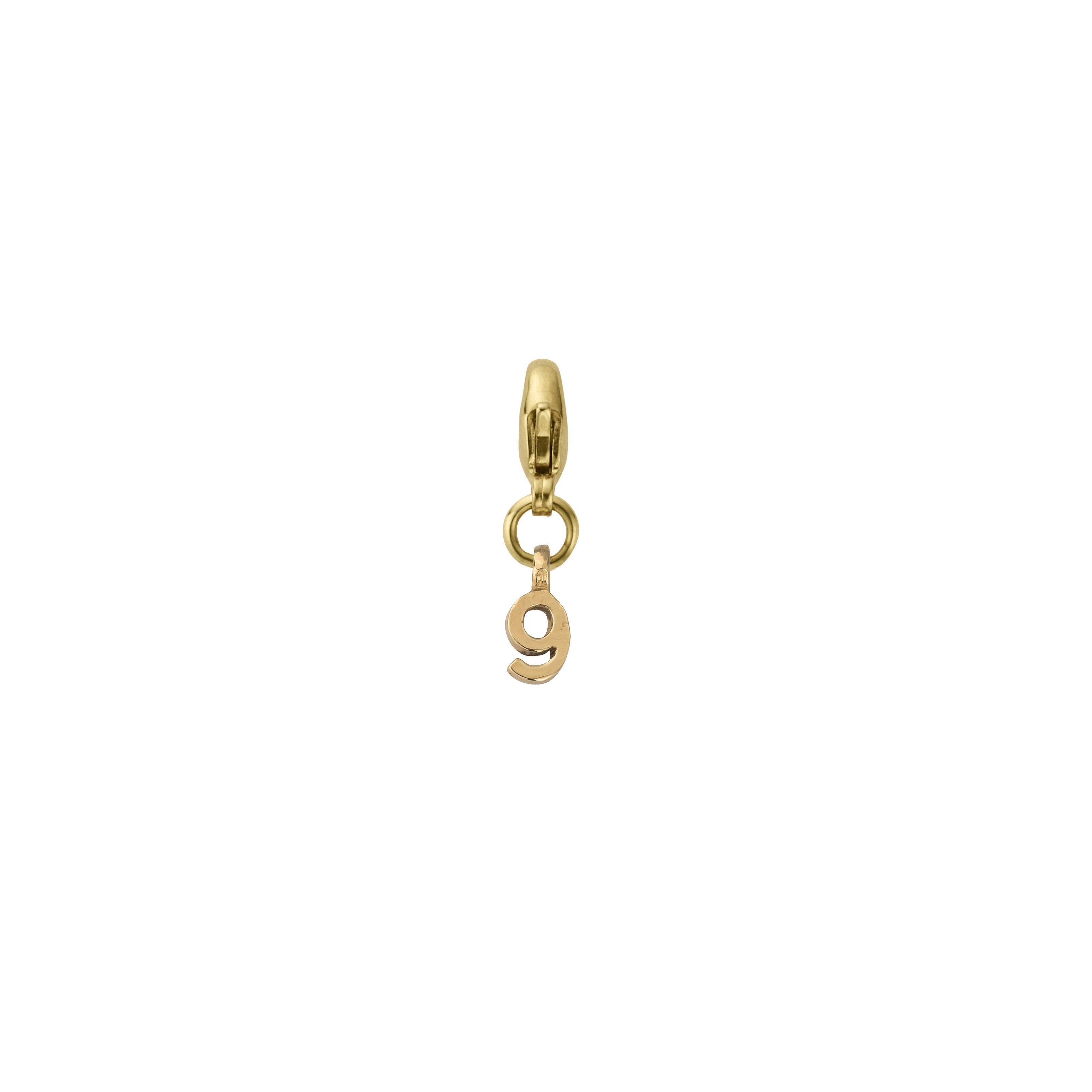Gold Mini Alphabet Lobster Charm