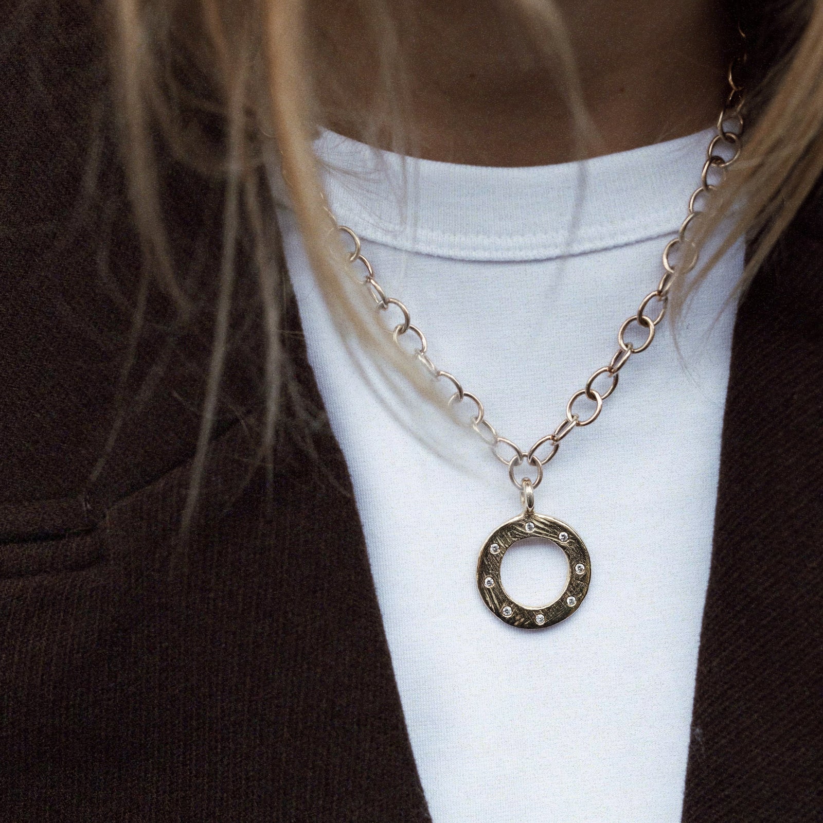 Gold 8 Diamond Luxury Forever Handmade Necklace