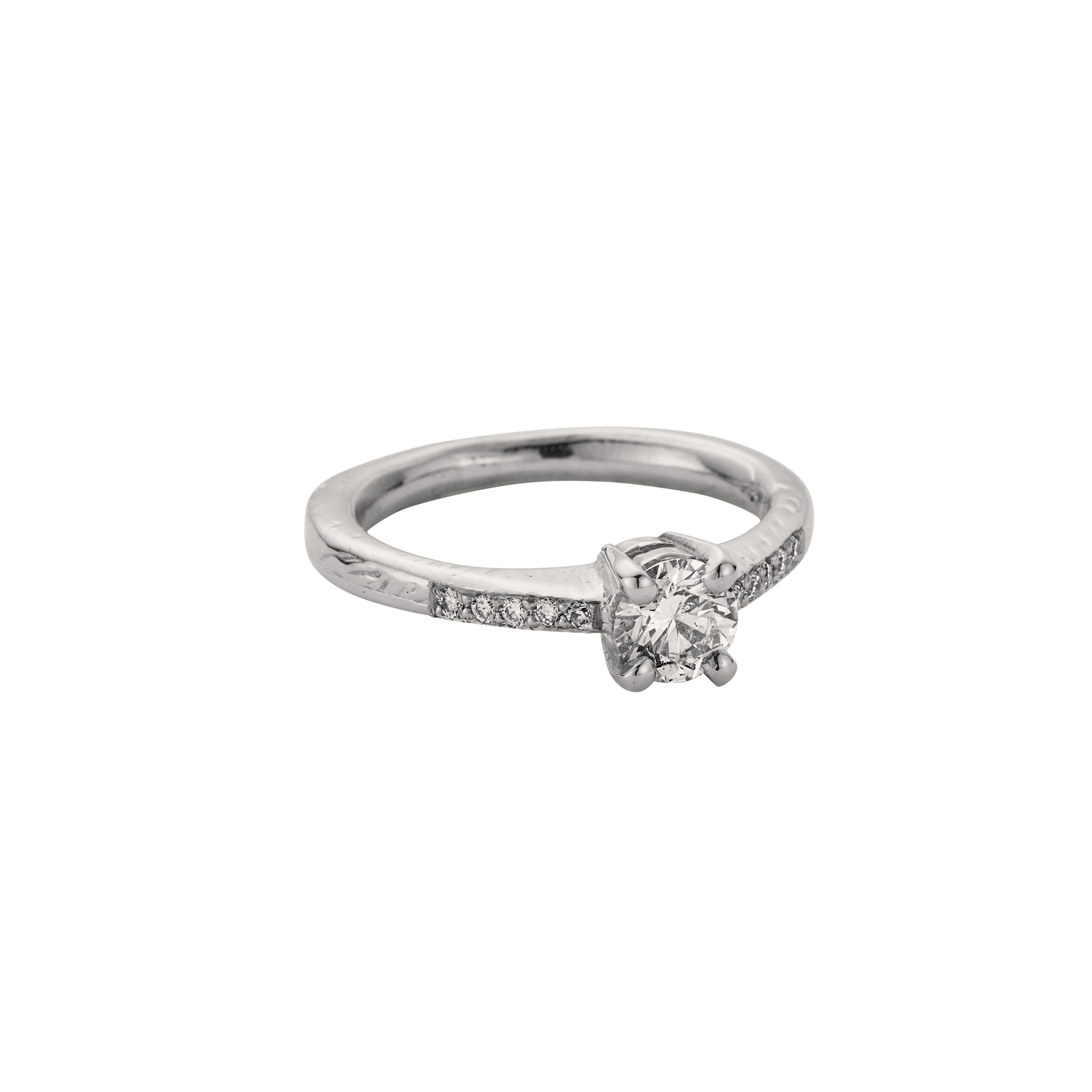 'The Eternity' 9ct White Gold Round 0.5ct Natural Diamond Claw Engagement Ring