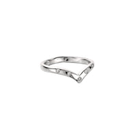 9ct White Gold Wishbone Wedding Band